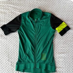 Green and Black Rapha Pro Team Training Cycling Jersey